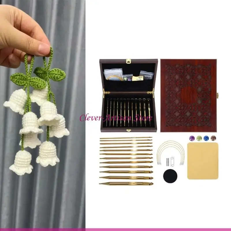 E06B Tunisian Designs Crochet Collection Aluminum Easy Grip Different Size Craft Tool