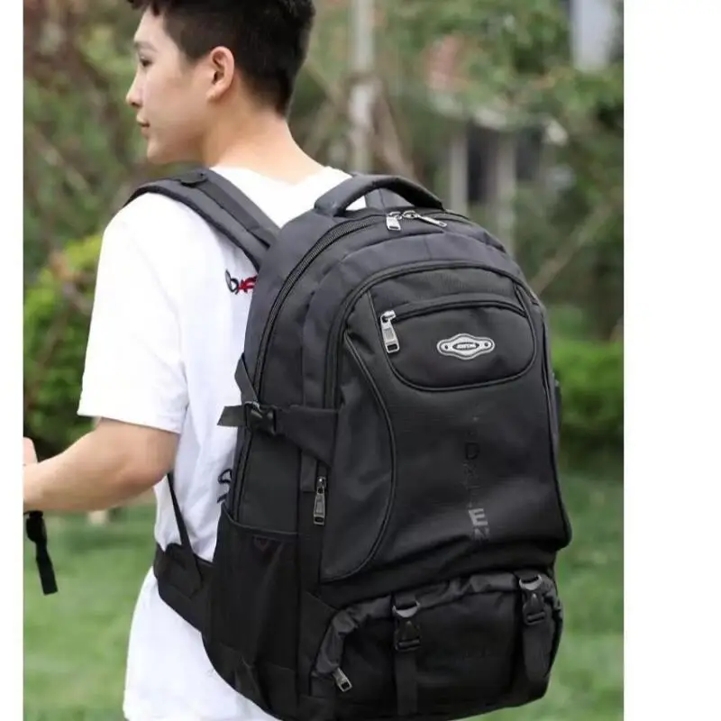 New Backpacks Fashion Men Women Backpacks Outdoor Backpack High Capacity Waterproof Multifinonal Versatile Black Travel Backpack