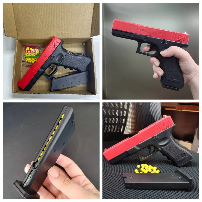 Pistola de juguete de Gel G17 Manual 2025 con bala suave láser, pistola Airsoft, juego CS para deportes al aire libre, regalo para niños