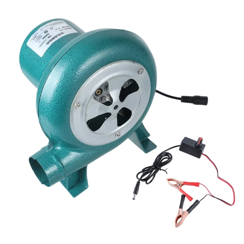 Adjustable Speed 12V Electric Blower with 130cm Cable Outdoor Enthusiasts for Barbecue & Metalworker Furnaces