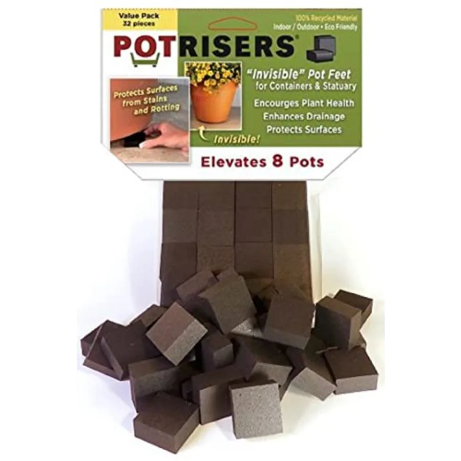 

Small 1 x 1 x 1 2 32 Pack Outdoor Plant Risers Drainage Pot Feet for Planters Pots or Statues Elevates up to 5 Ideal for Patios