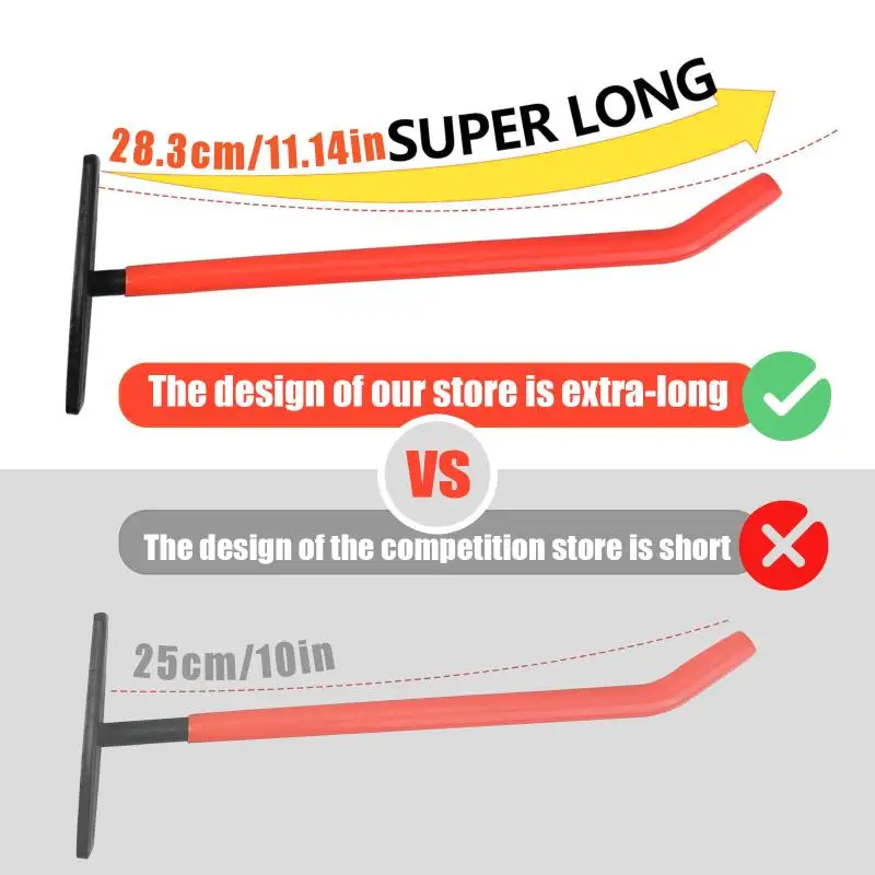 1pc Heavy Duty Garage Hooks 20KG Load Anti Slip Coating Carbon Steel Wall Mounted For Bikes Ladders Storage