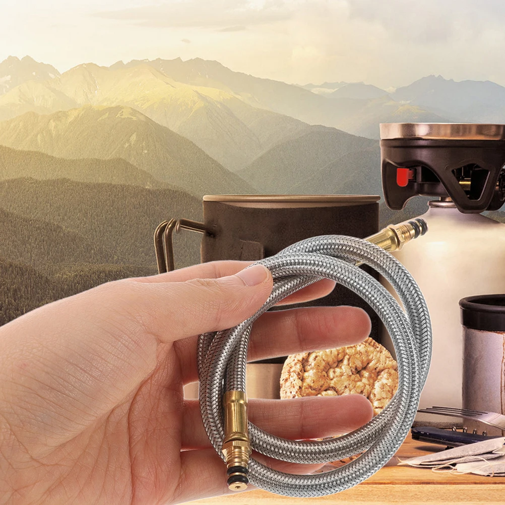 

Gas Line Stove Kit Propane Adapter Connector Universal Camping Pipe Air