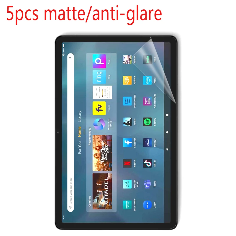 Matte Anti-glare Screen Protector Plastic Film For Amazon Kindle Fire Max 11 2023, 5pcs