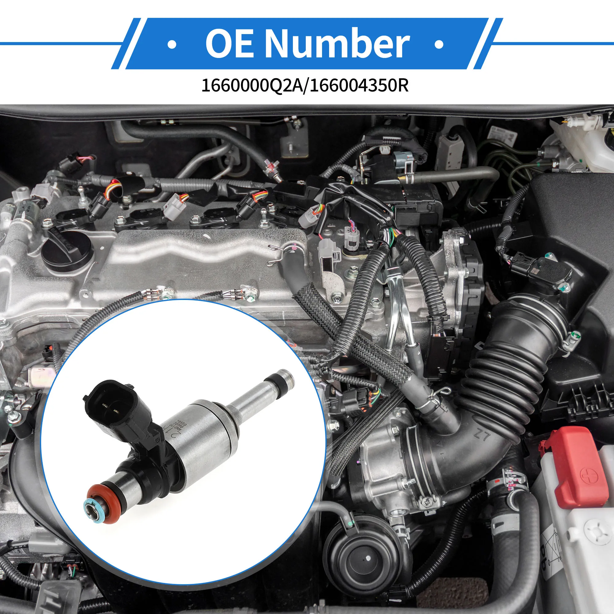 

UXCELL Fuel Injector No.1660000Q2A for NISSAN Qashqai 1.2 DIG-T 2013 1 Pc Black