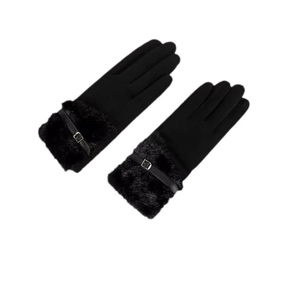 

New Plush Winter Gloves Warm Touchable Screen Touch Screen Gloves Full Finger Windproof Windproof Cold Proof Gloves Women
