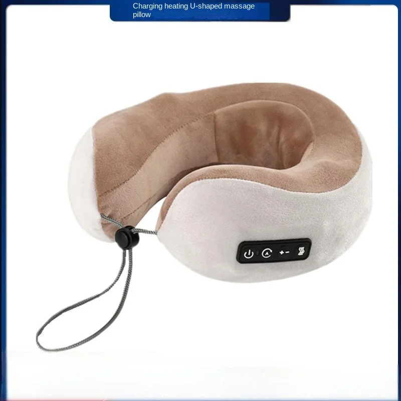

Массажер для шеи и плеч, подушка U-образной формы с подогревом, электрическое разминание, облегчение боли шиацу, перезаряжаемая, для домашнего использования