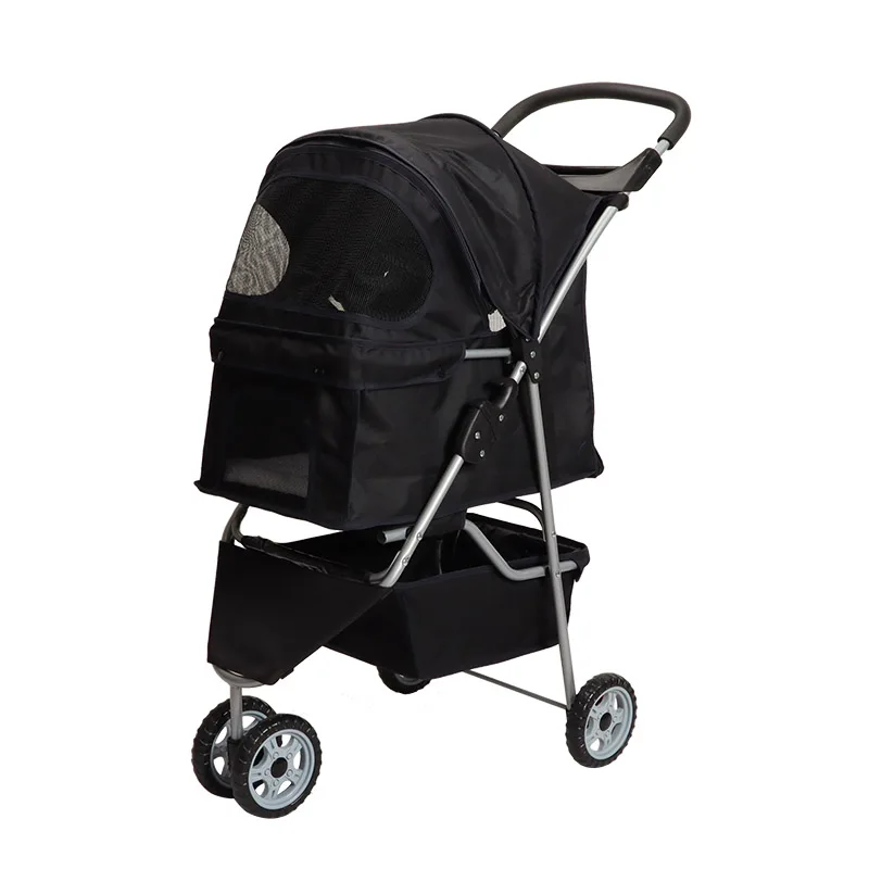 

Портативная коляска для домашних животных и переноска для собак. Складная и дышащая из Оксфорда и нейлона с застежкой-молнией с принтом.