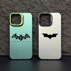 Custodia con stampa trasparente Super B-Batman-Logo per Apple iPhone 14 Pro 12 Pro X XS Max XR 15 Plus 13 11 Pro Max 14 Cover morbida antiurto