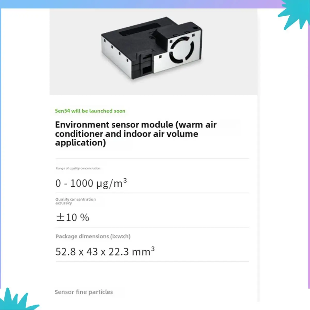ABZW SEN54 Environmental Sensor Module For HVAC And Indoor Air Quality Applications
