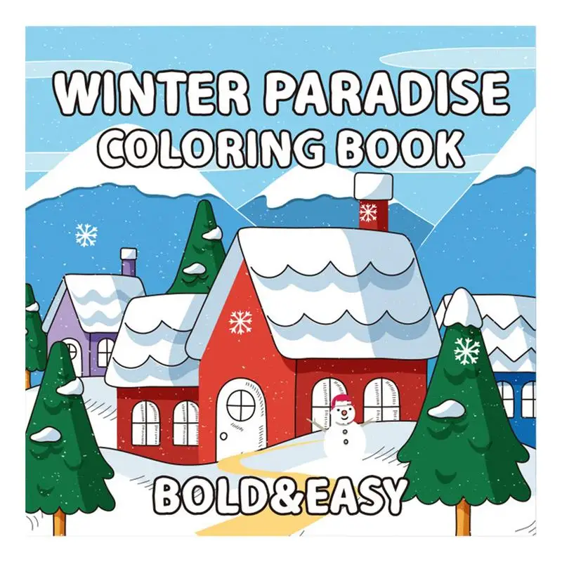 Snowman Coloring Book 40 Pages Easy Snowman Coloring Drawing Book Educational Winter Coloring Book For Kids 4+ Preschool