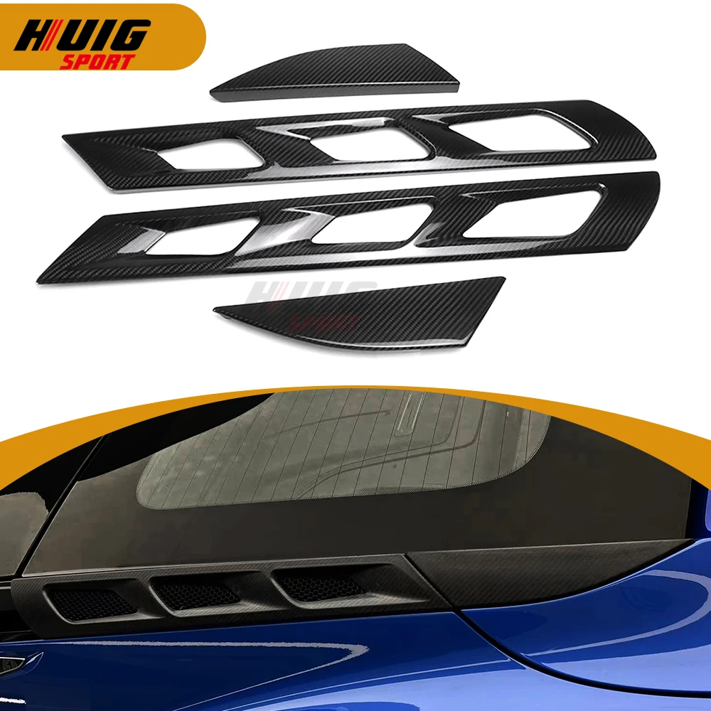 

Real Carbon Fiber For Lotus Emira 2022 2023 2024 Exterior Engine Roof Hood Air Vent Scoop Frame Cover Sticker Trim Accessories