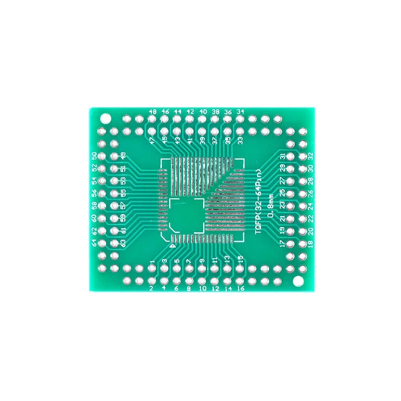 Плата адаптера SMD-DIP TQFP/FQFP/LQFP64 TQFP100 для DIP 0,5/0,8 мм (2 шт.)