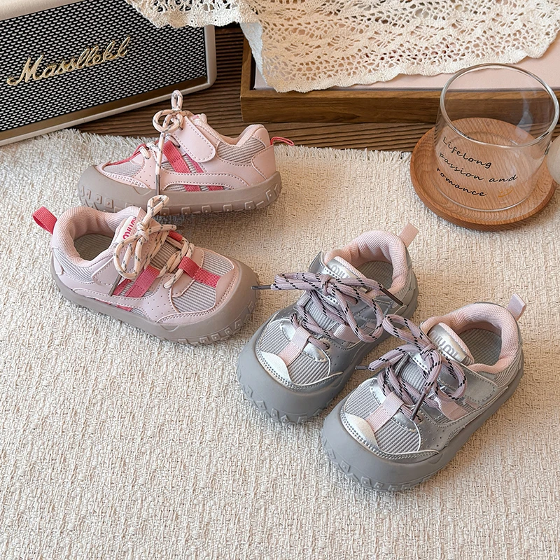 

Children's Mesh Breathable Sports Casual Shoes 2026 Spring New Girls' Fashion Trend Comfortable Shoes Boy Non Slip Baby Sneakers