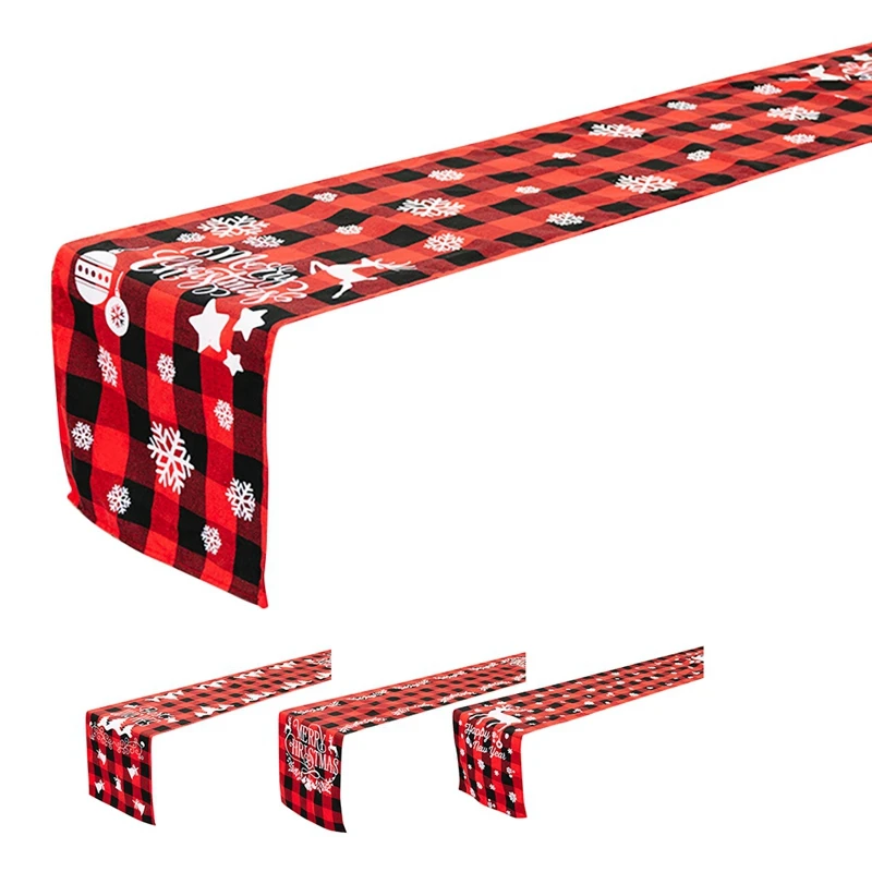 

Buffalo Check Christmas Table Runner For Holiday Table Decorations, Family Dinners, Outdoor Or Indoor Party