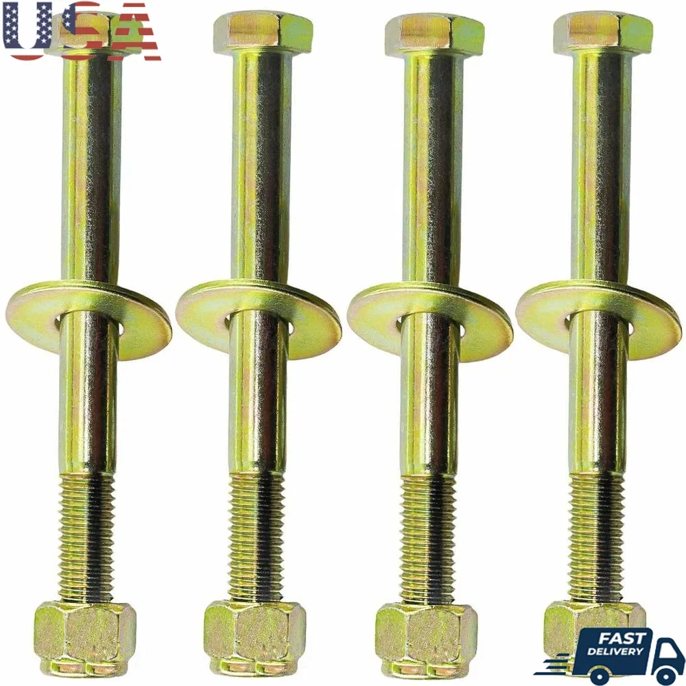 

5/8 x 6 Hex Head Bolt Alloy Steel Grade 5 with Nylon Lock Nut and Large Washer Assortment Kit Durable Galvanized Fasteners