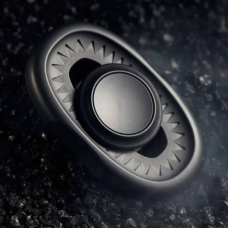 Czarny Lustrzany Spinner EDC Sandworm Dwudyszkowy Mechaniczny Metalowy Fidget Spinner Czarna Technologia Zabawka Dekompresyjna na Biurko