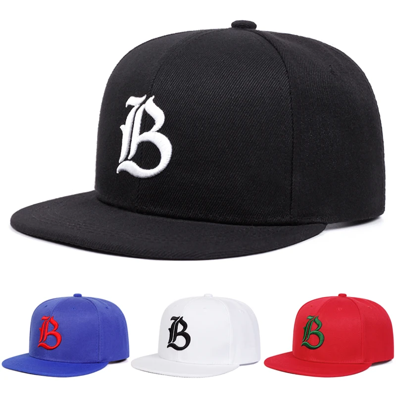 

2025 Fashion Personalized New Flat brimmed Hat IB Embroidered Street Hip Hop Hat Skateboarding Hat Sunshade Baseball Hat Unisex
