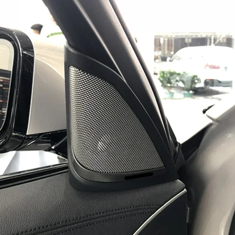 Penutup speaker Tweeter Panel pintu mobil, untuk Bmw G30 G31 5 Series Audio kepala klakson Treble pengeras suara musik penutup speaker Tweeter