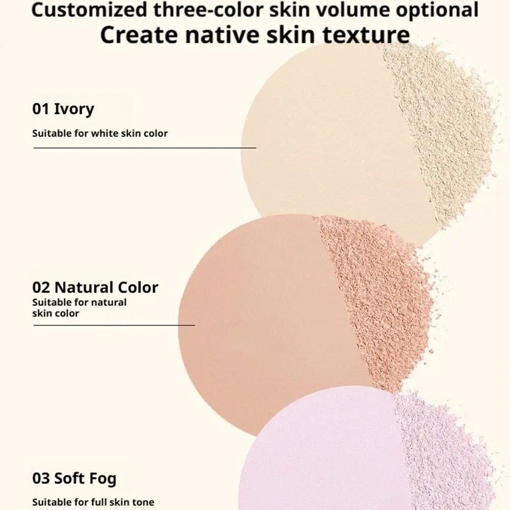 Polvere pressata sbiancante Controllo olio impermeabile Polvere correttore a lunga durata Correttore opaco naturale Tenere trucco Polvere di miele