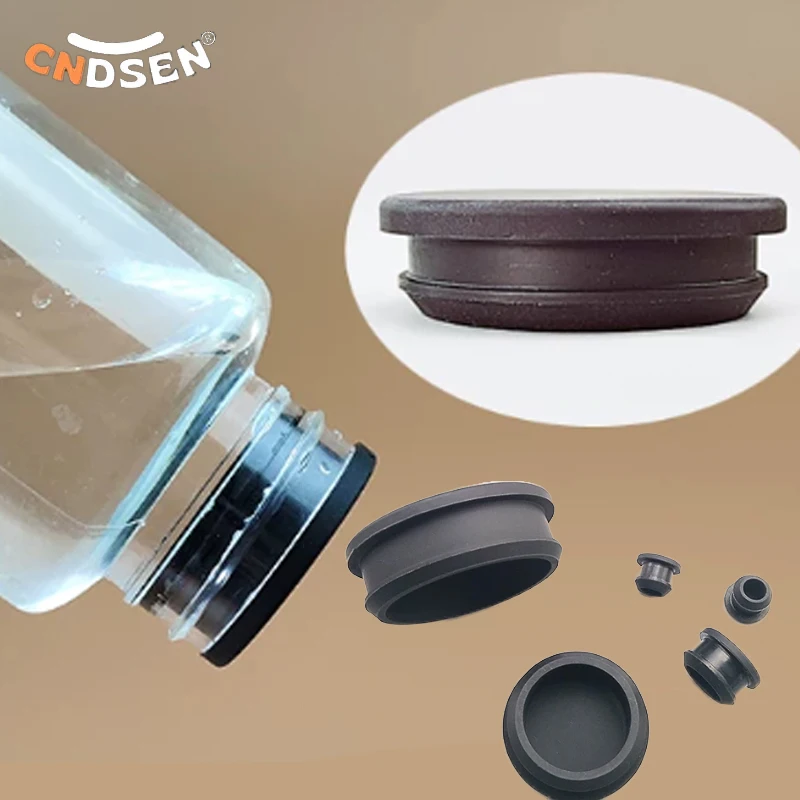 2.5mm~50.6mm Black Snap-on Seal Hole Plug T Type Silicone Rubber Blanking End Stopper Conical Inserts Dust Snap-on Plug