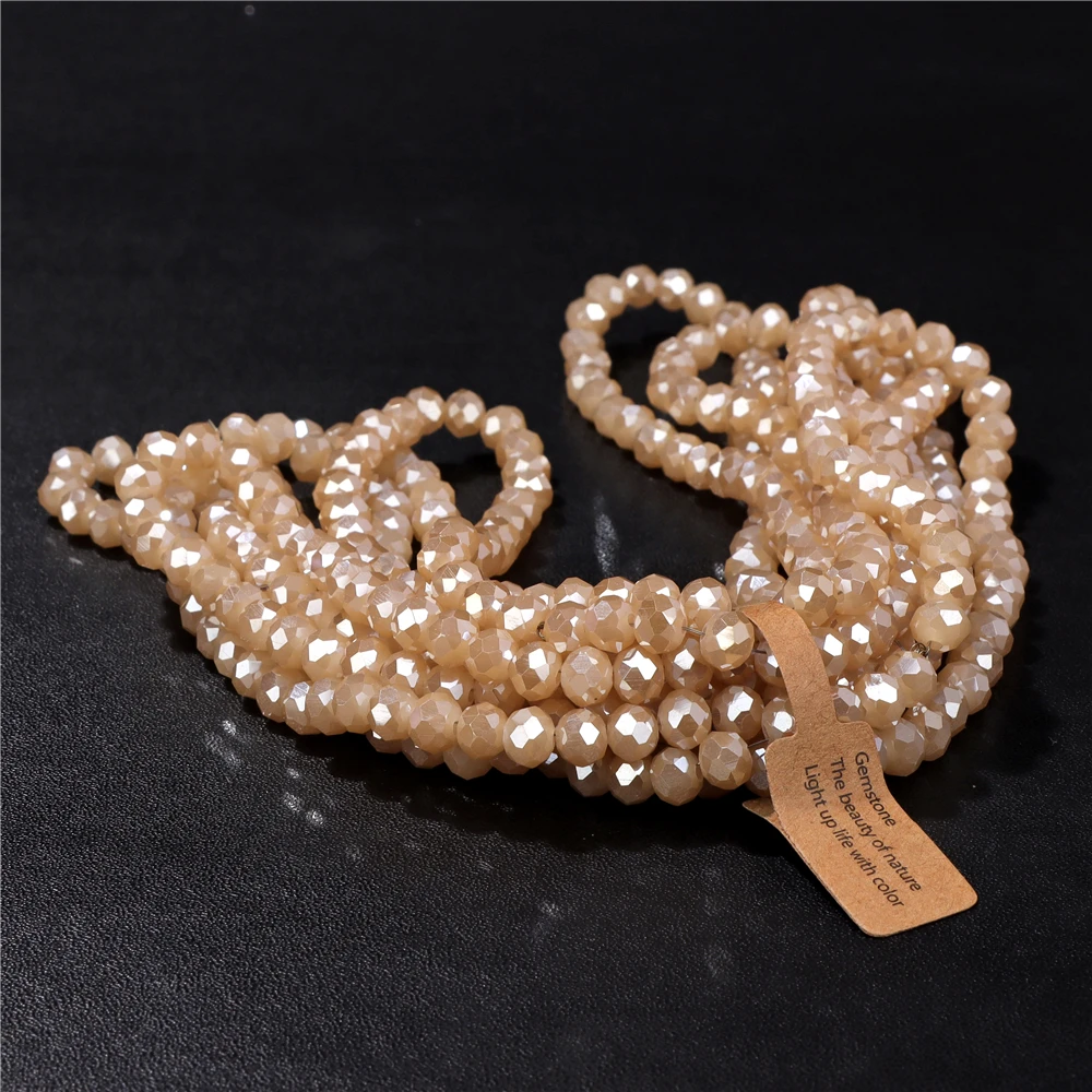 Großhandel 5 Strang/Los facettierte österreich ische Kristall perle Rondelle lose Abstand halter ab Farbe Glasperlen für Schmuck herstellung Zubehör – Detail 32