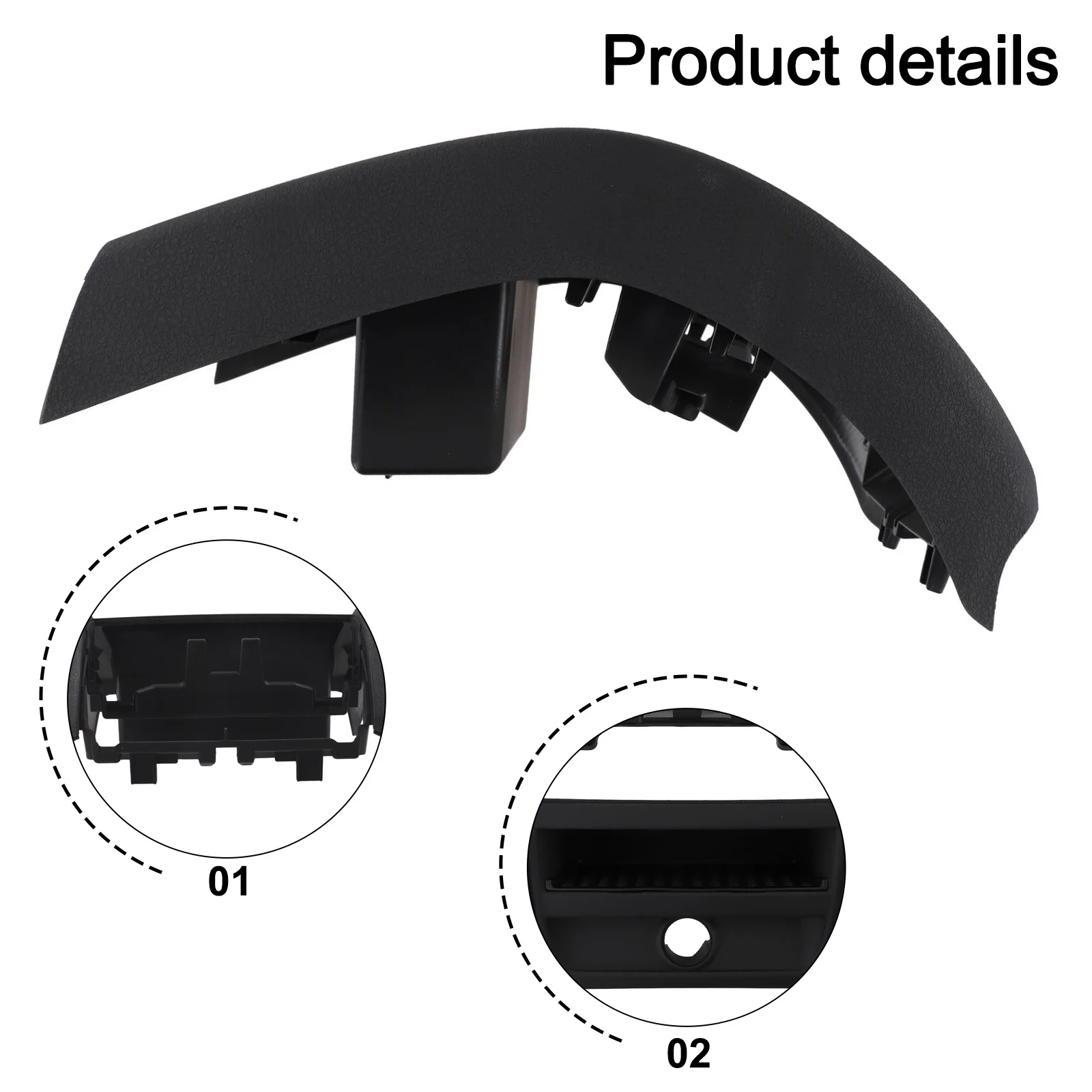 Rear Outlet Frame Car Air Outlet Vehicle Interior Upgrade Black Enhanced Air Circulation Air Flow Stylish Design