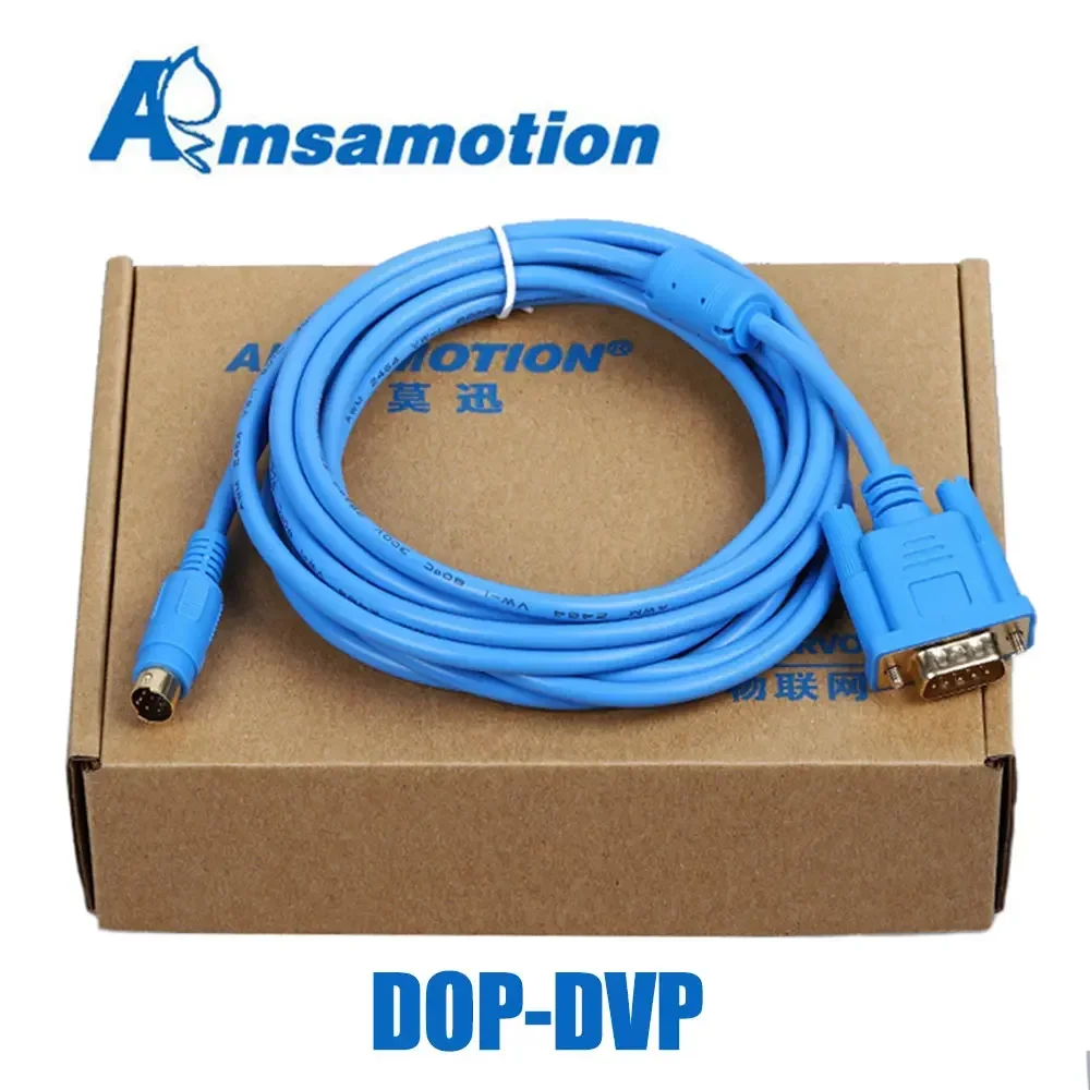 DOP-DVP For Delta DOP-B series HMI to Delta DVP series PLC 9-pin male & round 8-pin Programming Cable