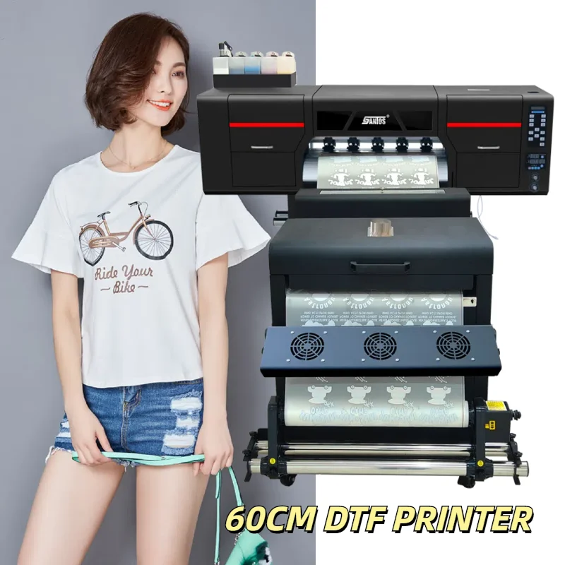 A1 DTF Printer with dual xp600 printhead and powder shaking machine Heat Transfer Pet Film Dtf Printer