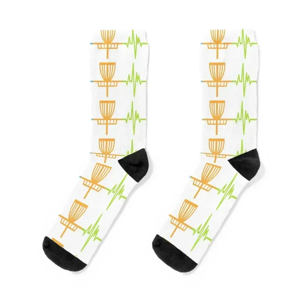 Heart Beat - Funny Disc Golf Socks aesthetic Stockings compression hip hop anime Men Socks Women's