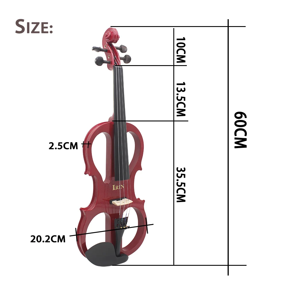 IRIN 4/4 Electric Violin Maple Body Silent Electric Violin With Bow Case Headphone Connection Cable Fiddle Parts & Accessories