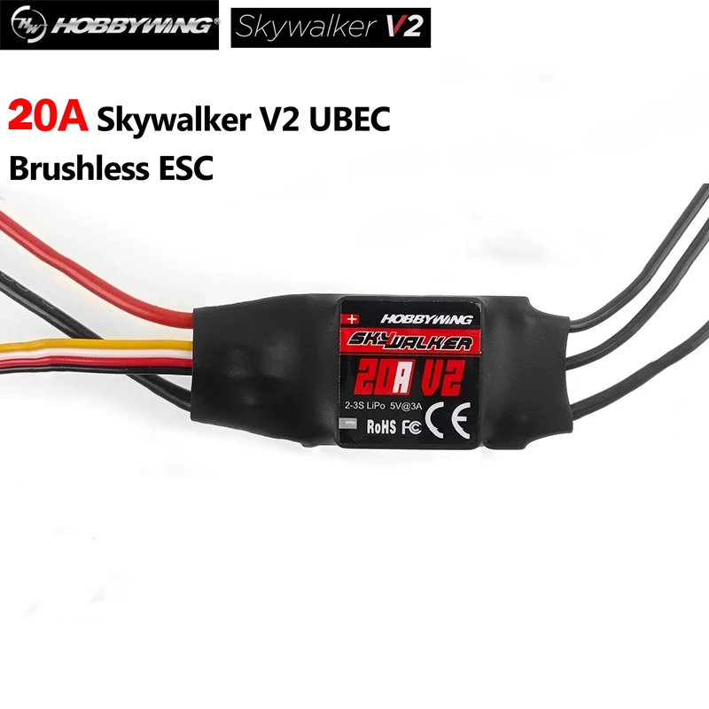 Hobbywing SKYWALKER Series 2-6S 20A 30A 40A 50A 60A 80A 100A Brushless ESC Speed Controller With UBEC For RC Quadcopter