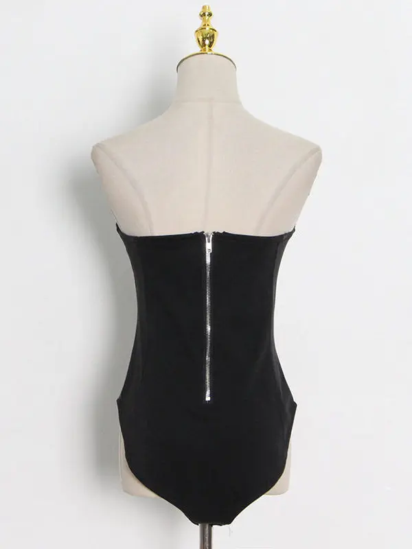 

Street Hipster Sexy Summer Strapl OnePiece Vest Top High Faion Set Chic Women's Ensemble Winter Collection for Middle-Ag...