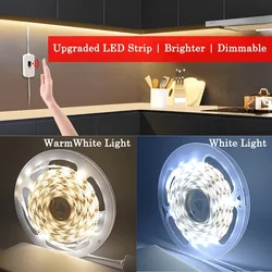 DC 5V USB LED Strip Light Motion retroilluminazione a LED TV Kitchen Hand Sweep Waving ON Off Sensor luci a nastro cucina sotto la lampada dell'armadio