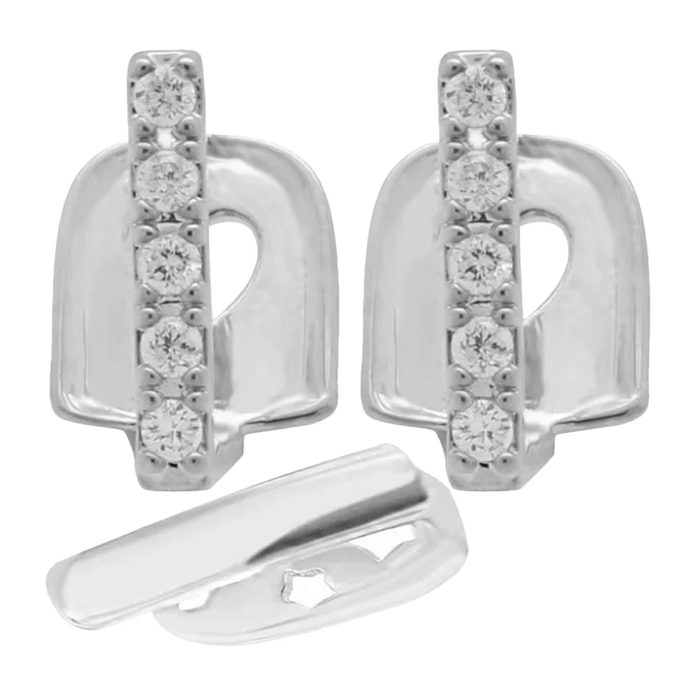 3 قطعة مجوهرات الأسنان الهيب هوب تألق قبعة أسنان واحدة الزركون حجر الراين للحزب موضة الفم شواء تأثيري اكسسوارات #1