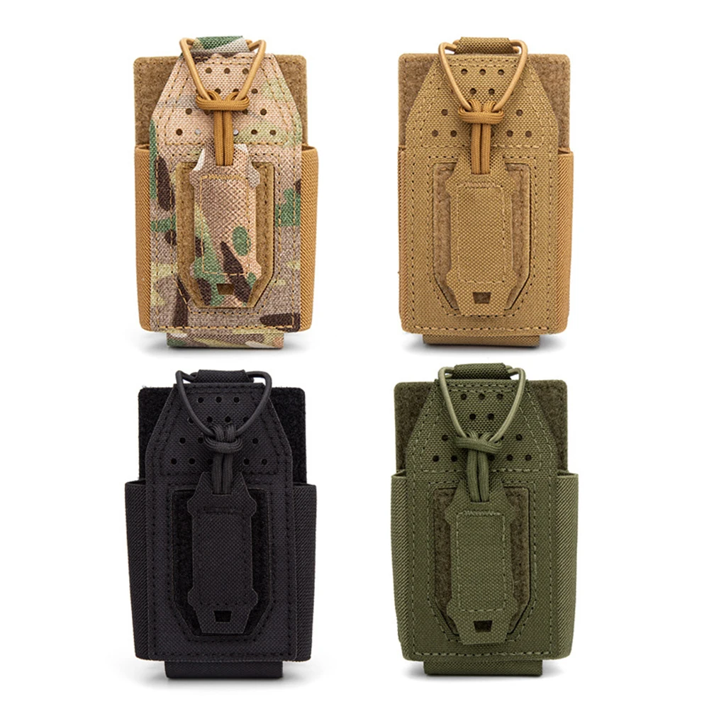 

Tactical Radio Pouch Universal Radio Holder Molle Mounted Bungee Cord for Walkie Talkie Motorola BaoFeng UV-5R BF-F8HP