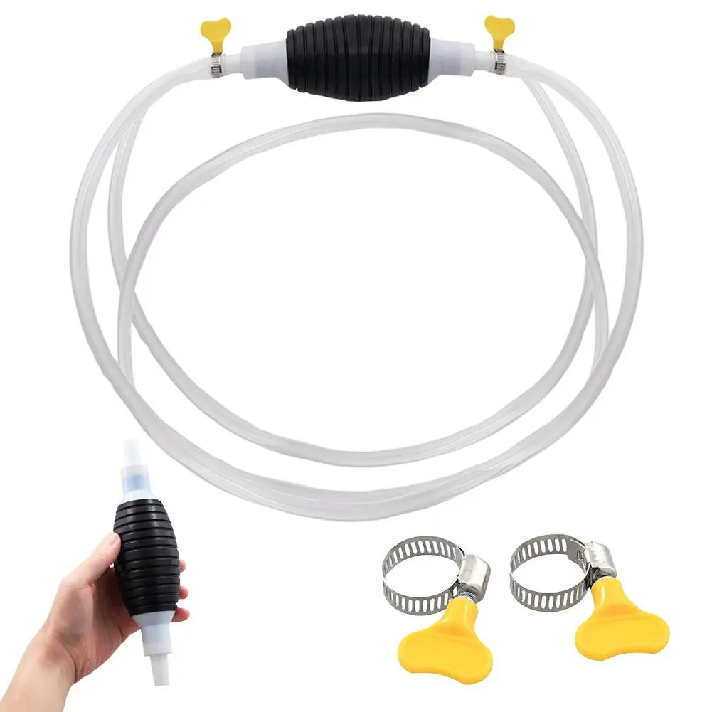 1/2/3m extrator de combustível de emergência do carro universal sifão mangueira pressurizada manual auto-escorvamento bomba de combustível acessórios de combustível do motor do carro