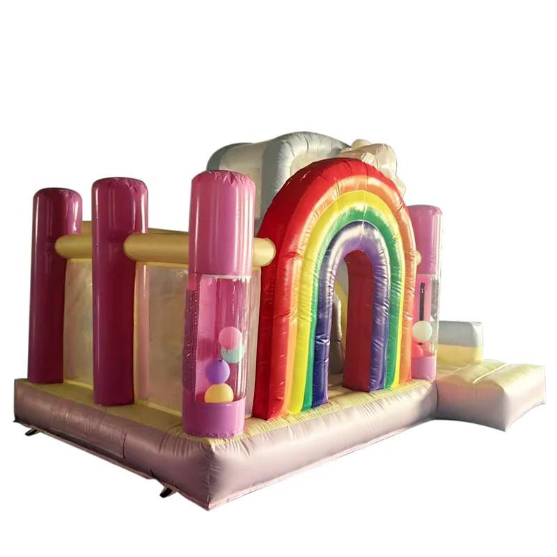 رخيصة جديدة نفخ كذاب لعبة الشريحة قوس قزح نفخ الكرة العائمة ترتد البيت