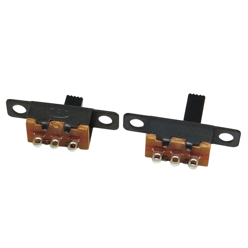 20PCS  50V 0.5 A SS12F15 Mini Size Black SPDT Slide Switch for DIY Power Electronic Projects G6 1P2T Toggle Switch Handle 3-7mm