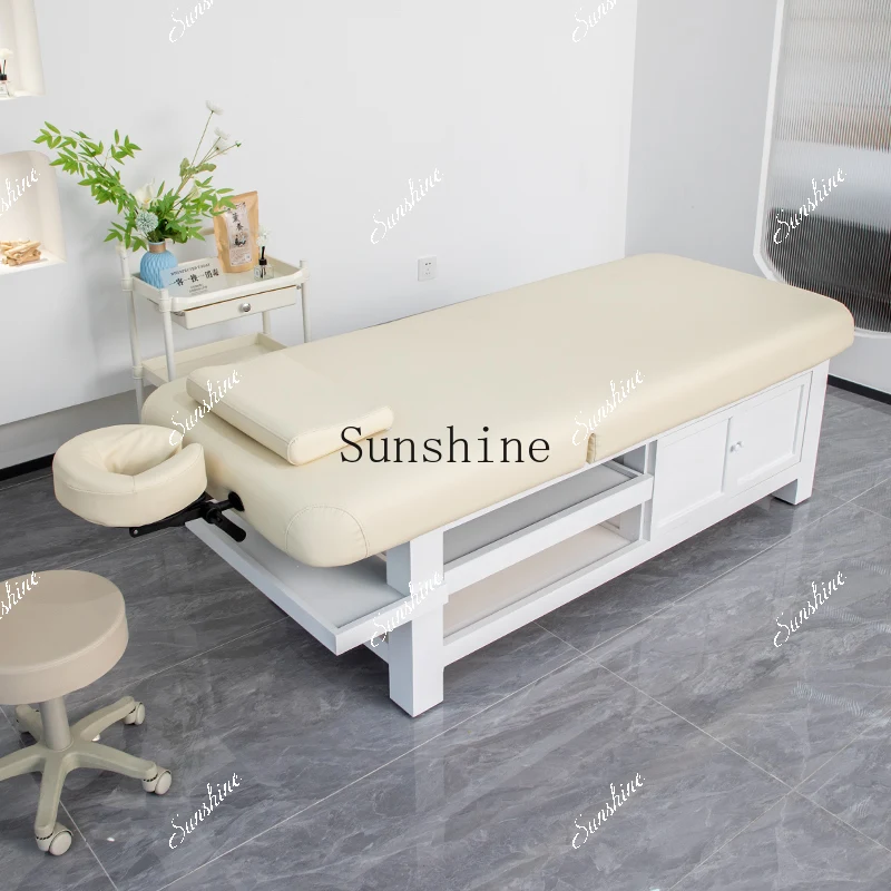 Massage boning bed Massage push back Multifunctional locker Solid wood bed  TF