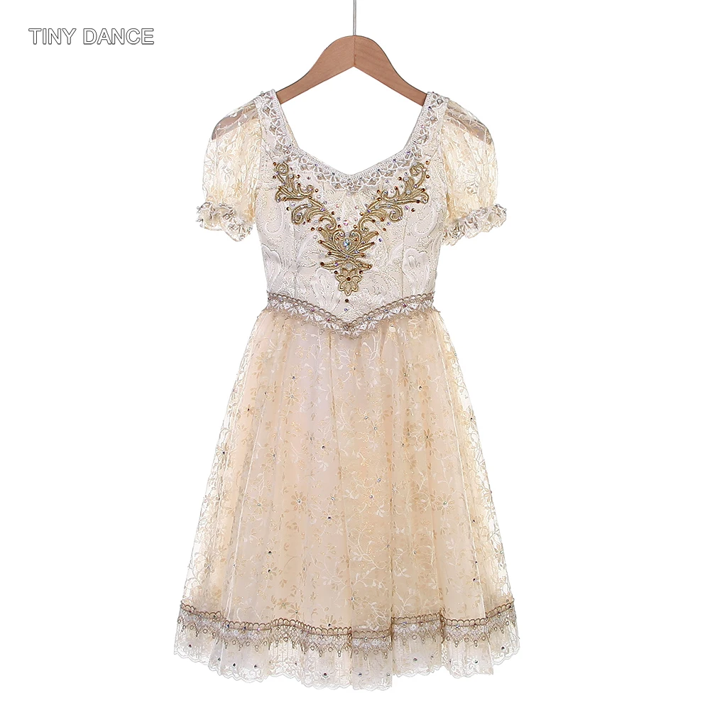 

Романтические пачки цвета шампанского, классический длинный танцевальный костюм балерины с крючком на спине для детей и взрослых, балетное платье по индивидуальному заказу B25668