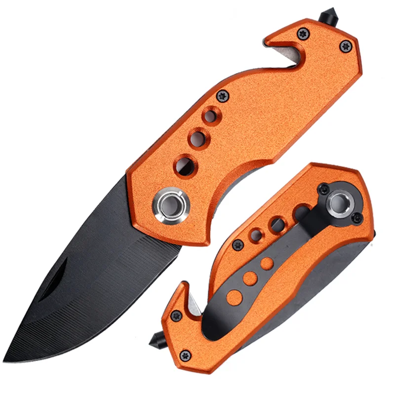 

HWZBBEN J253 Mini Folding Pocket Knife Aluminum Handle Outdoor Camping Fishing Hiking Self Defense Edc Cutter Survival Knife