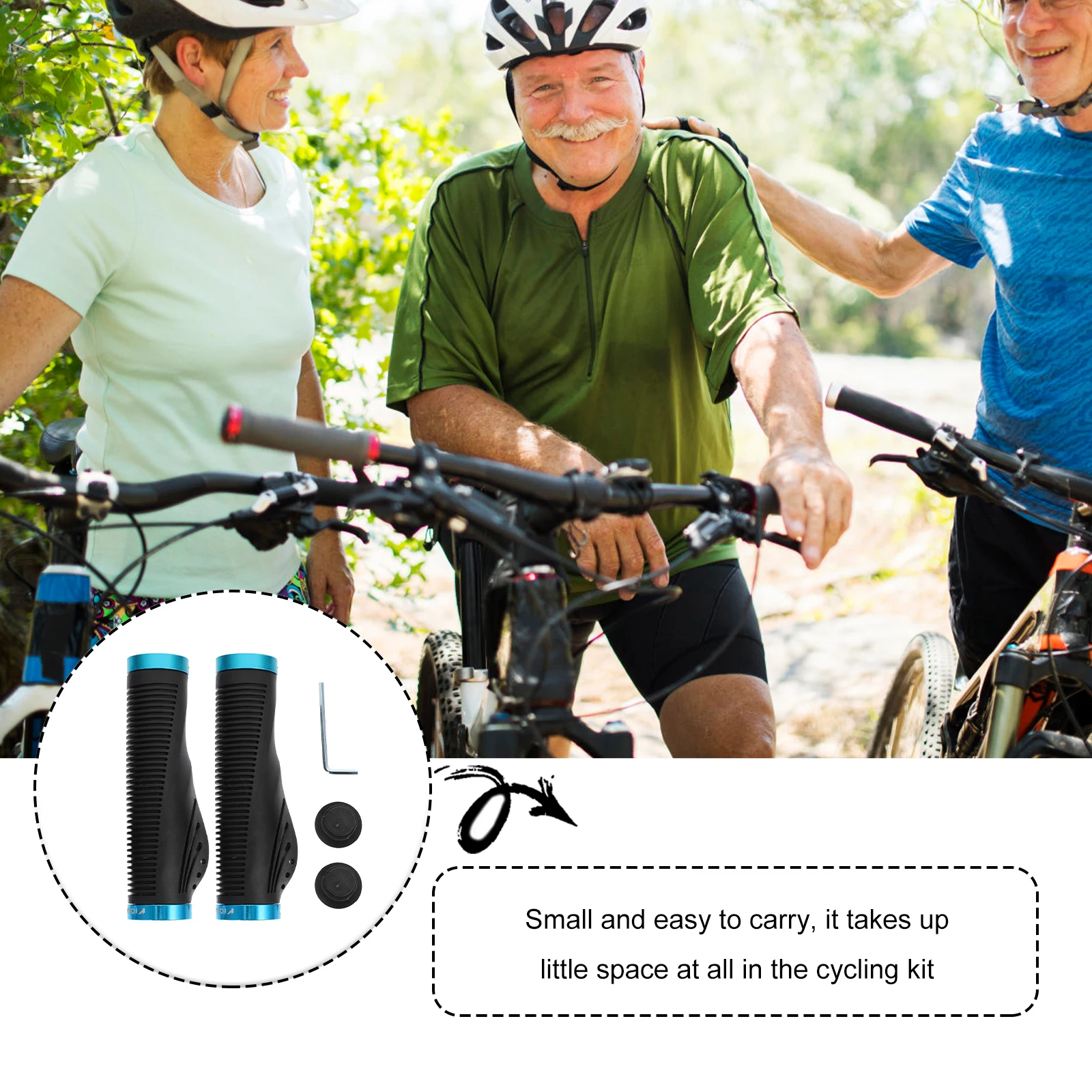 

TPR Handlebar Gloves Hollowed Covers Strong Support Anti Skid Shaking Absorption Durable Bike Grip Cycling Protector Easy