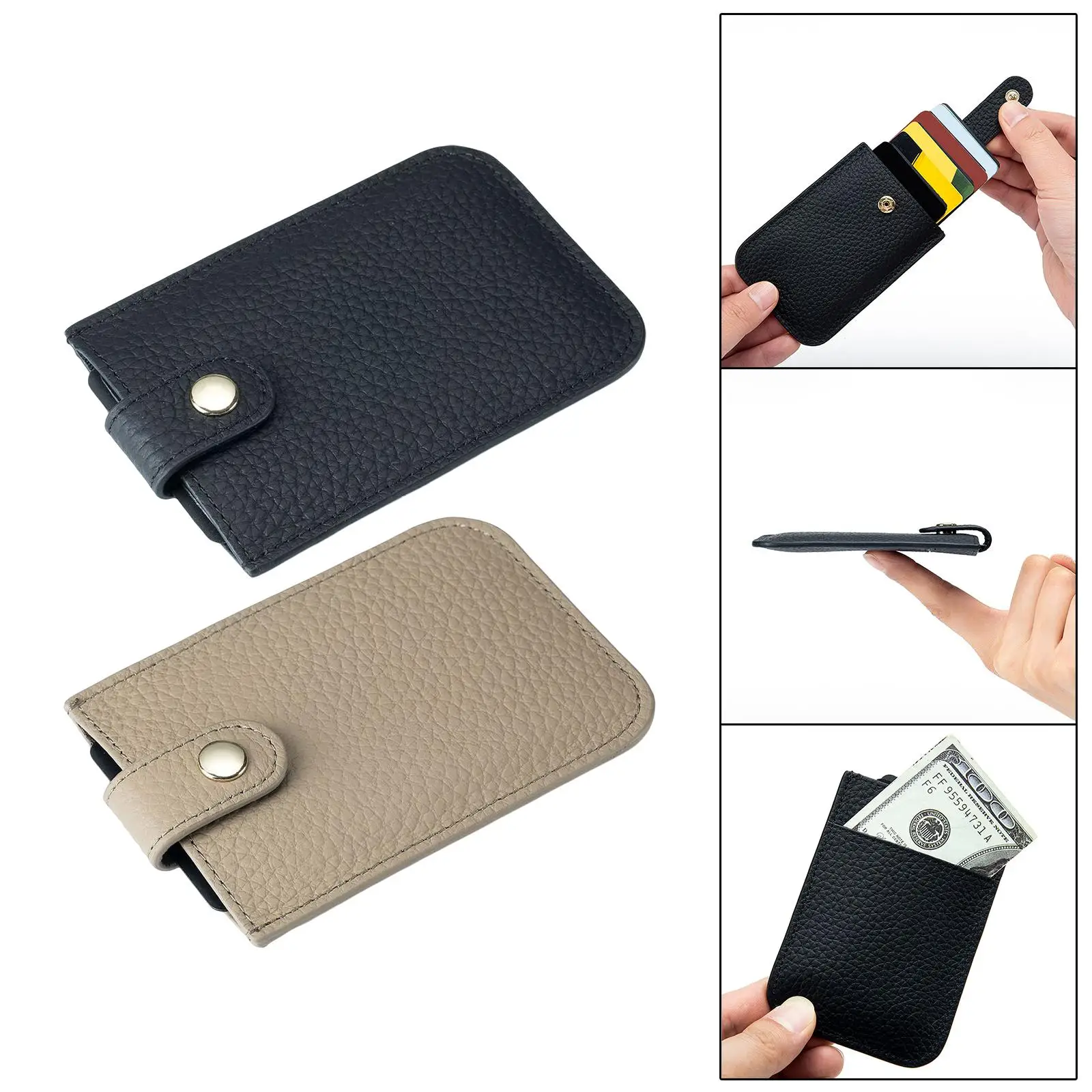 Carteira Slim minimalista para homens e mulheres, porta-cartão, estojo, bolso, moderno