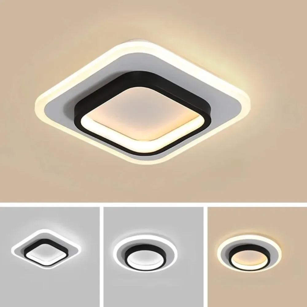 Quadrado Interior LED Luz De Teto, Lâmpada De Quarto, Sala De Estar, Corredor, Corredor, Varanda Decoração De Iluminação, Moderno