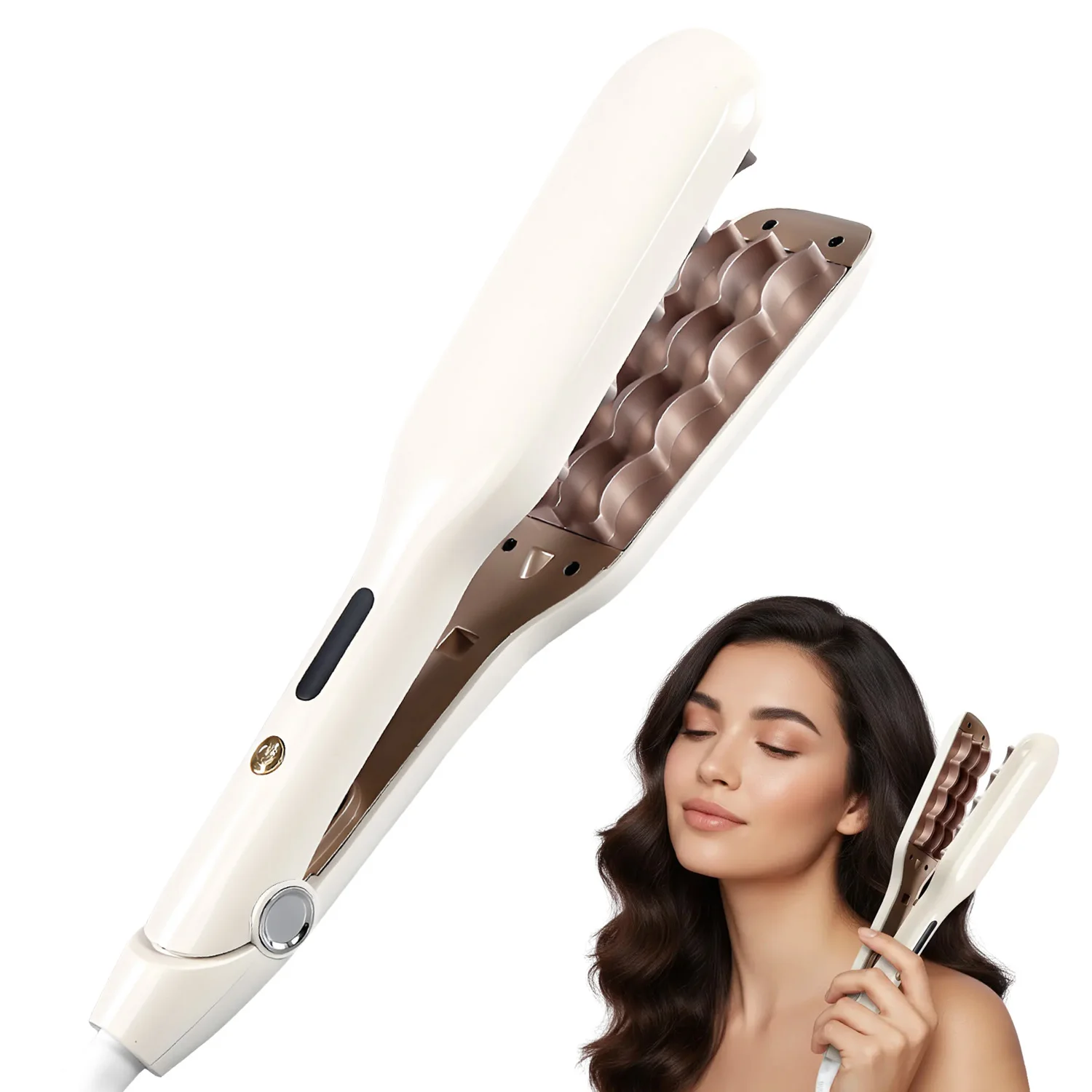 

13mm Hair Waver 5 Temp Hair Crimper Fast Heating Ceramic Water Ripple Wave Hair Curler for Beach Waves Iron Styling Tools