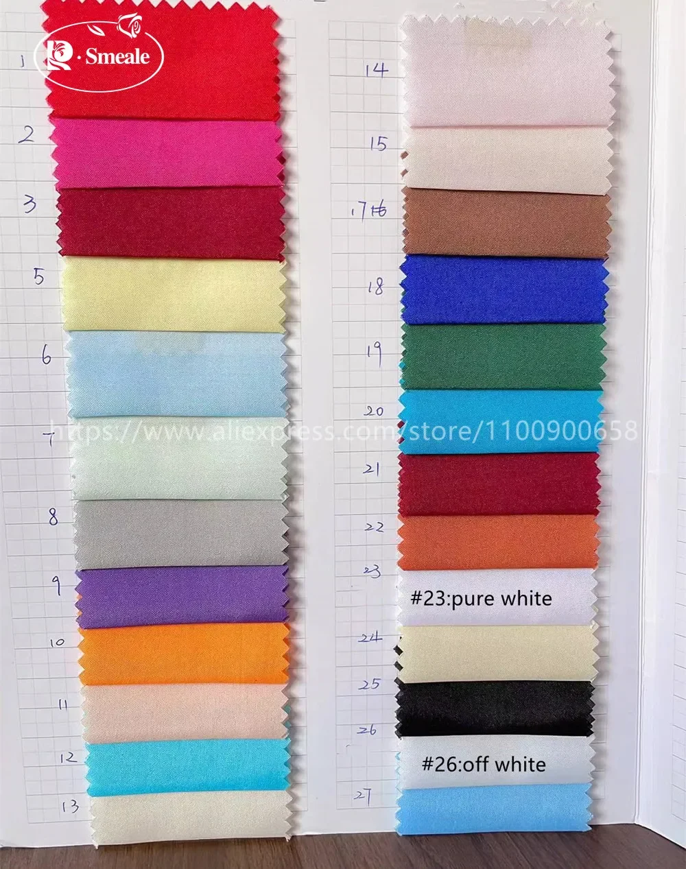 High Density Luxurious Silk Lining Fabric. for Clothes, 119 Colors Matte Rich Silk Lining Fabric, Wedding Dress, Special Lining