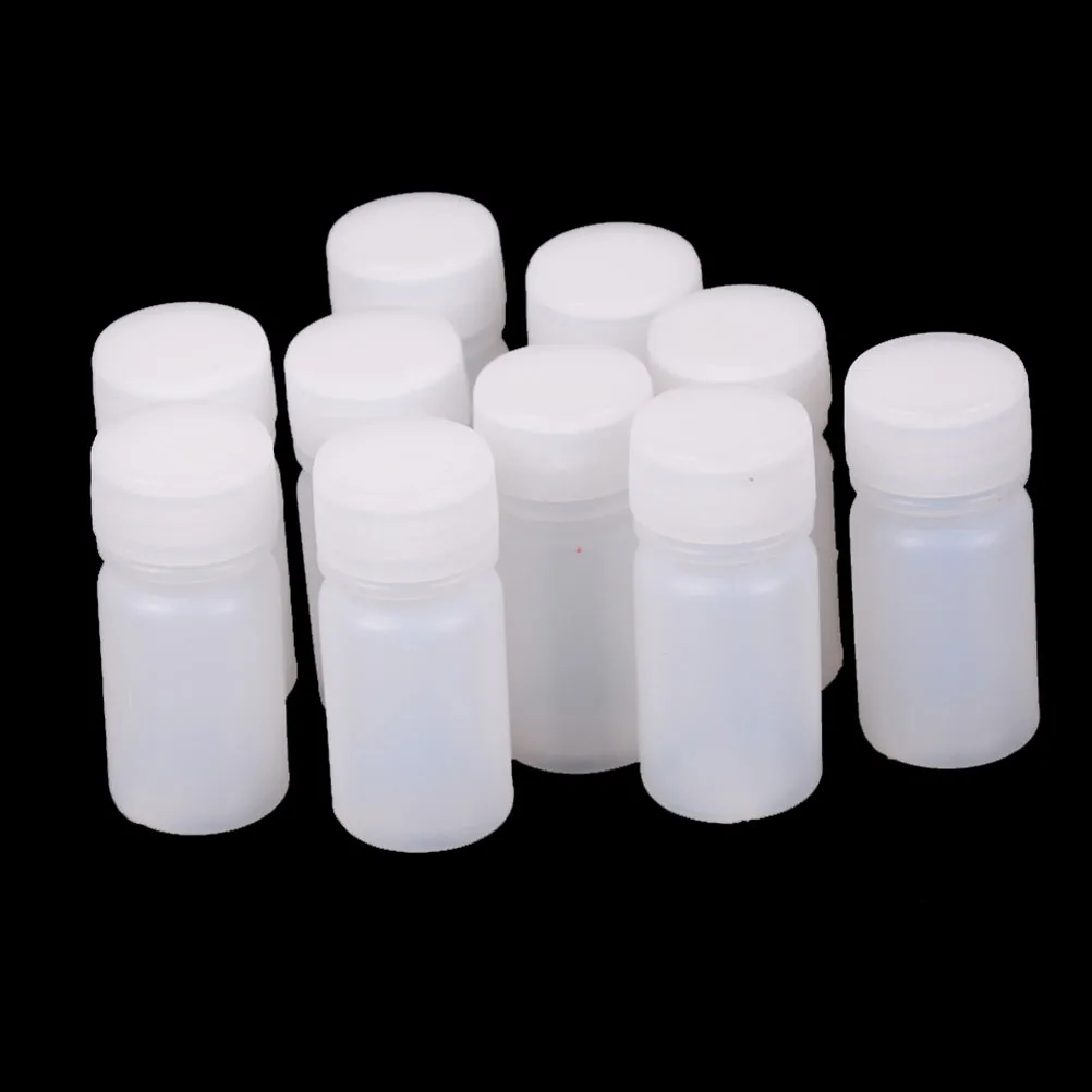 

10 Pcs Acid and Alkali Resistant Bottle Water Sample Bottles Lab with Cover Hdpe