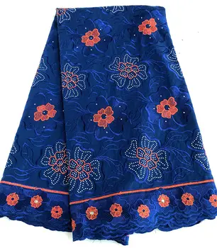 5 Yards sehr weiche afrikanische Schweizer Voilespitze mit Steinen, nigerianischer Ghana Dubai, strukturierter inspirierter Stoff zum Nähen von Kleidung