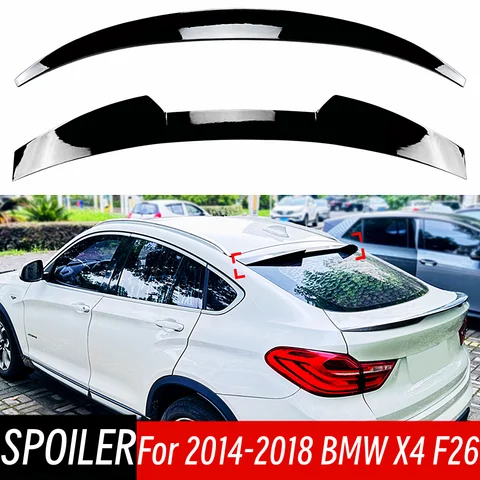 2014 2015 2016 2017 2018 BMW X4 F26 리어 트렁크 리드 리어 윈도우 블랙 카본 스포일러 윙 자동차 외장 튜닝 액세서리